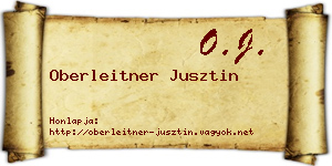Oberleitner Jusztin névjegykártya